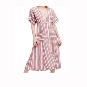 Free People Striped Midi Dress
